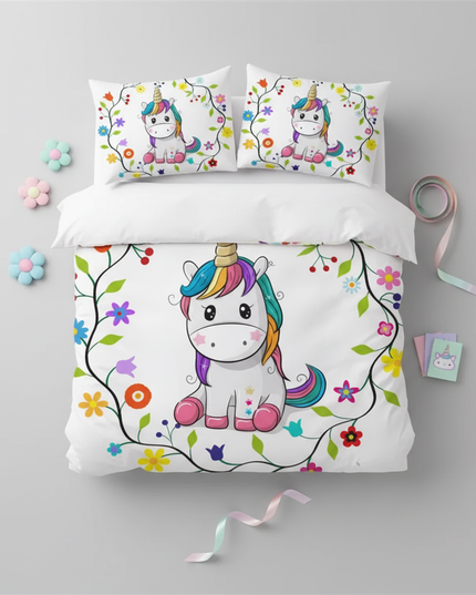 rockstar guitar cool unicorn bedding - flat-lay