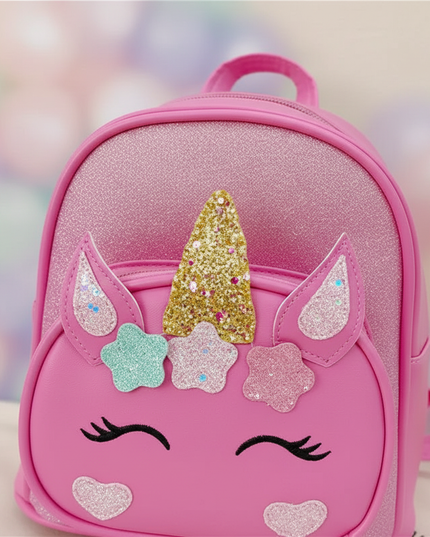 rose unicorn backpack with name - detail