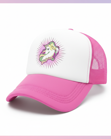rose unicorn cap - white-bg