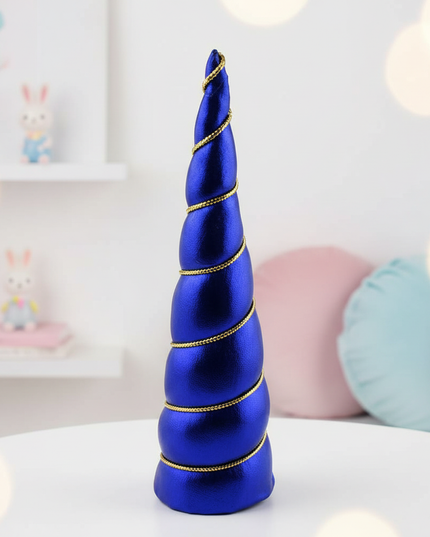 royal blue unicorn horn - lifestyle