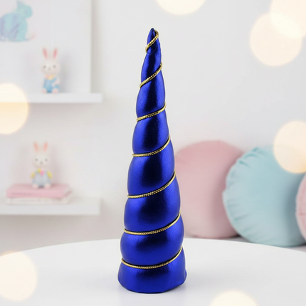 royal blue unicorn horn - lifestyle