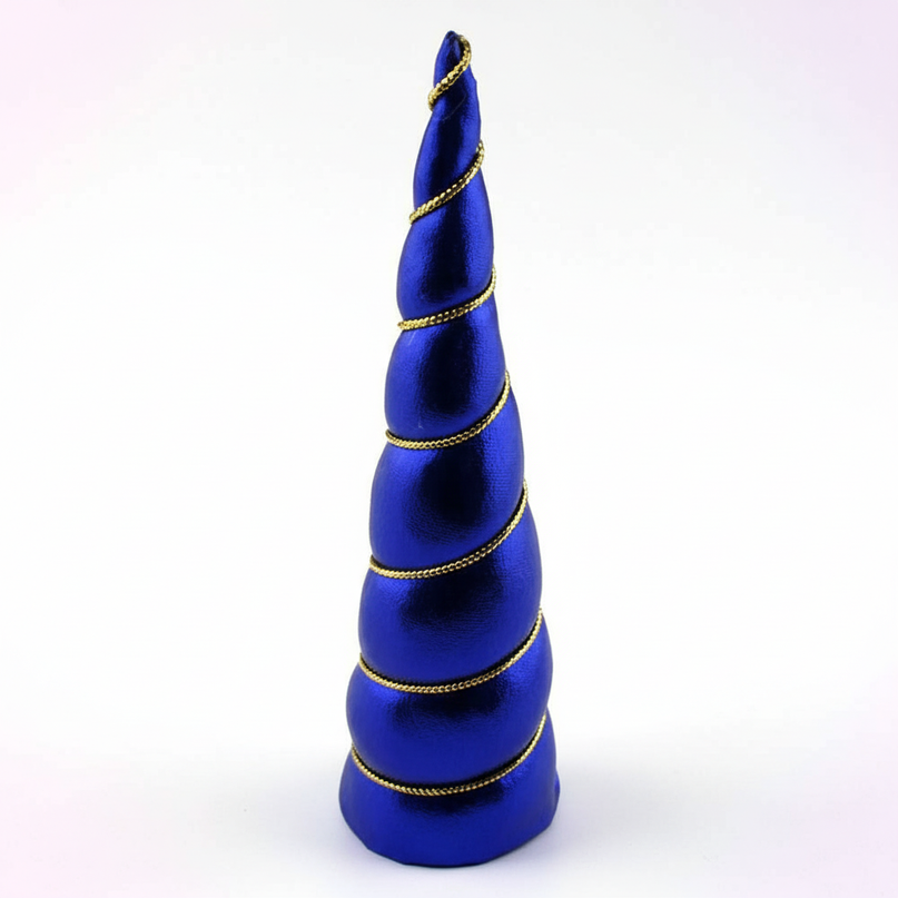 royal blue unicorn horn - white-bg