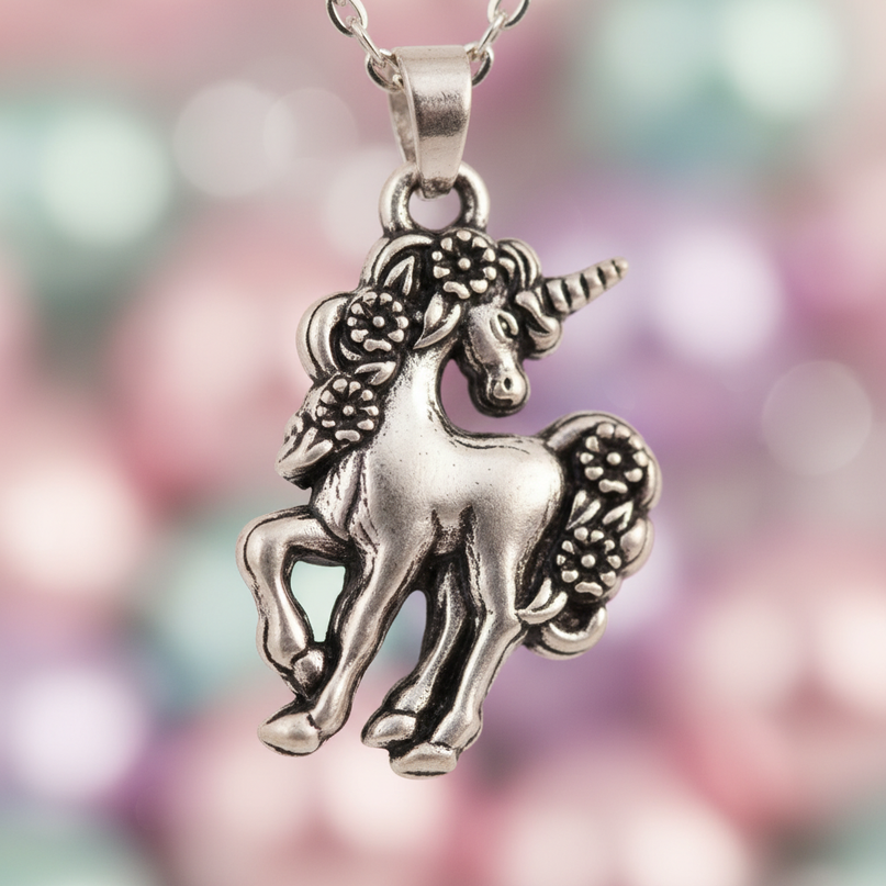 royal unicorn necklace - detail