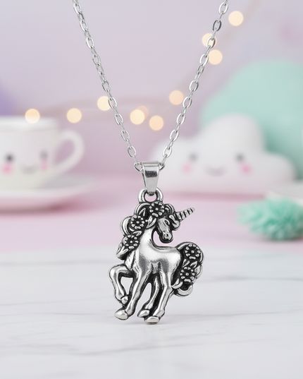 royal unicorn necklace - lifestyle
