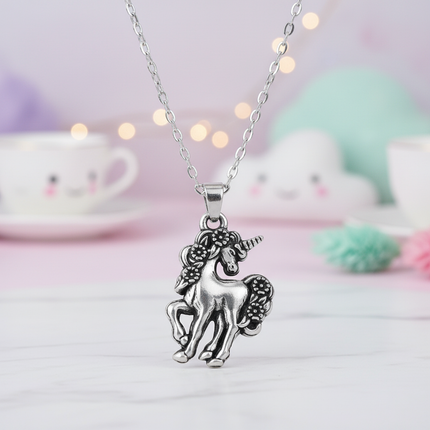 royal unicorn necklace - lifestyle