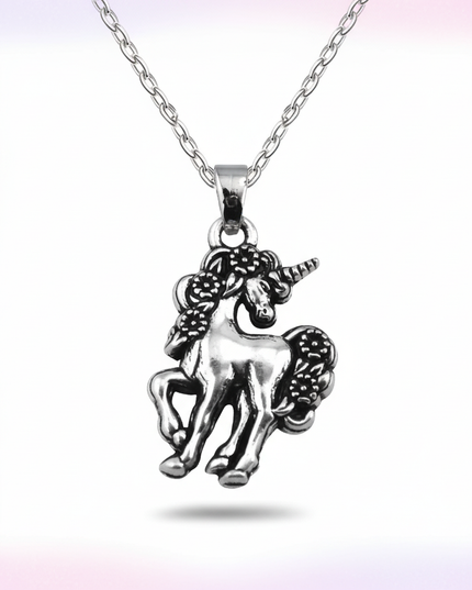 royal unicorn necklace - white-bg