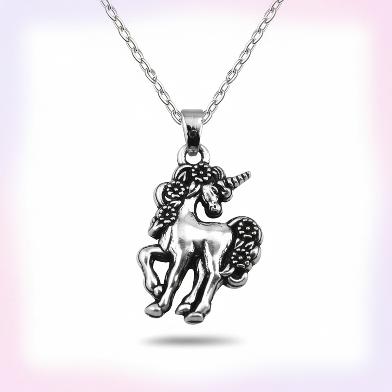 royal unicorn necklace - white-bg