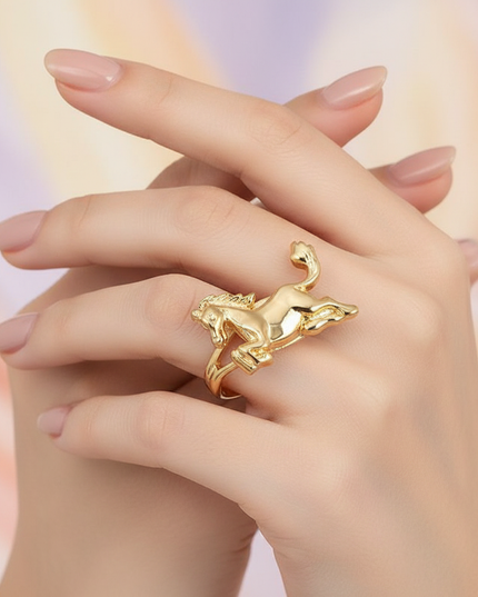 royal unicorn ring - in-use