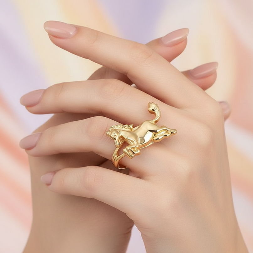 royal unicorn ring - in-use