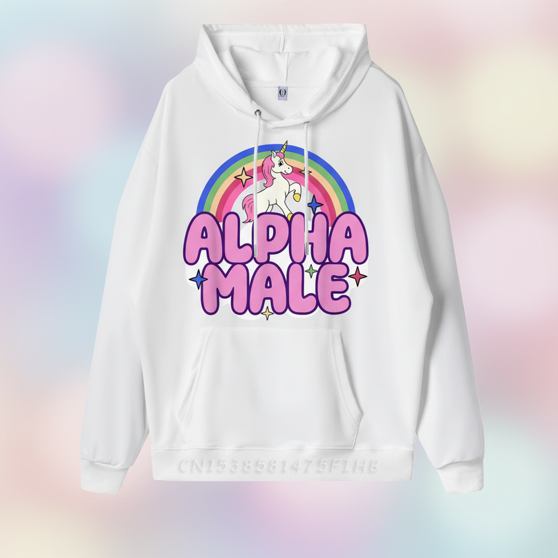 sarcastic alpha male unicorn hoodie - lifestyle