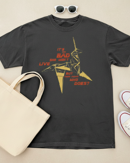 sci fi unicorn shirt - flat-lay