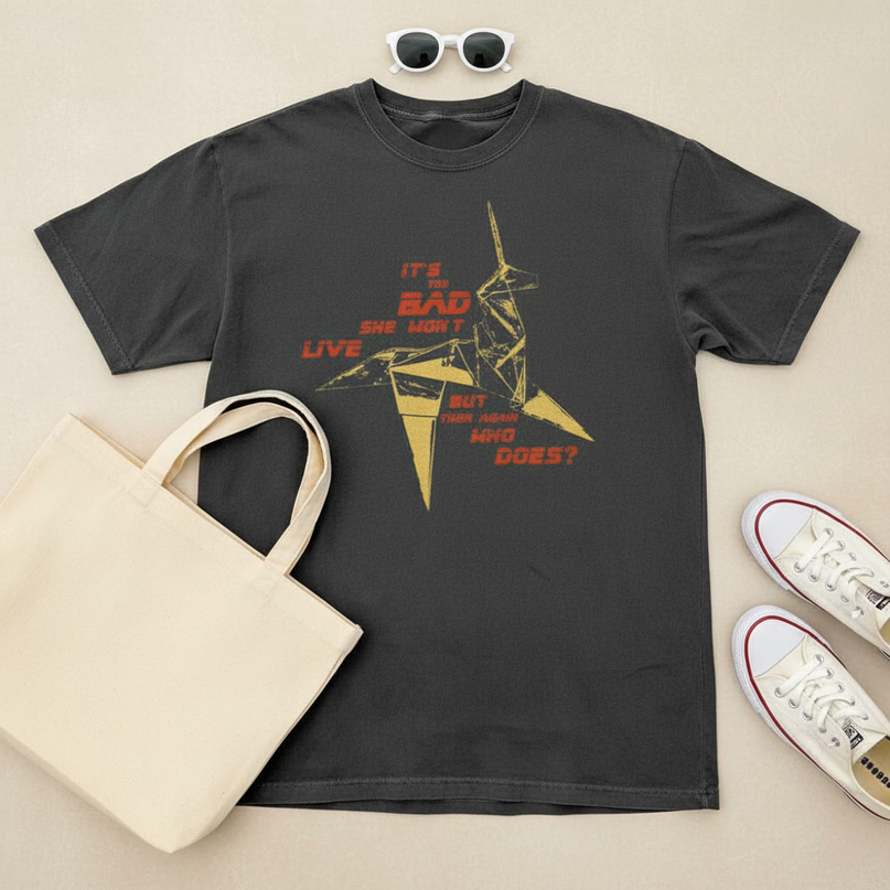 sci fi unicorn shirt - flat-lay