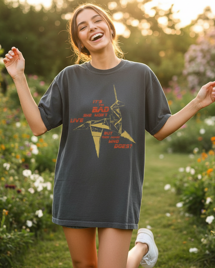 sci fi unicorn shirt - in-use