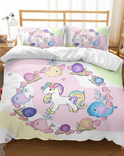 sea friends unicorn bedding - lifestyle