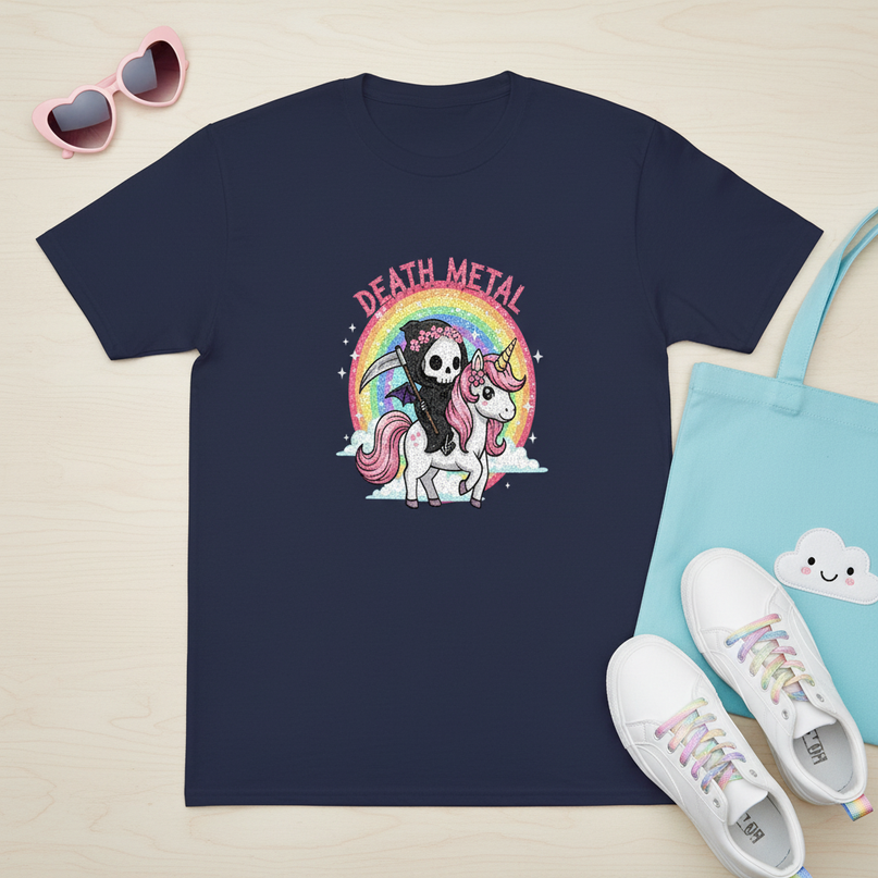 sequin unicorn shirt - flat-lay