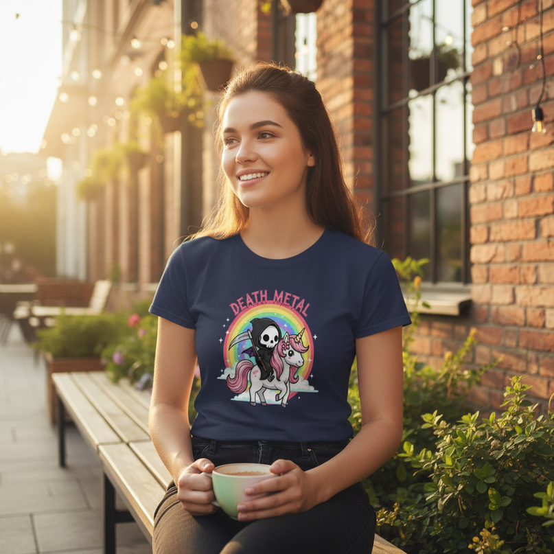 sequin unicorn shirt - in-use