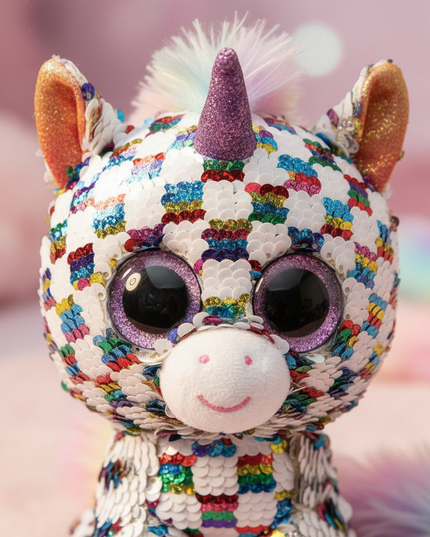 sequin unicorn stuffed animal - detail