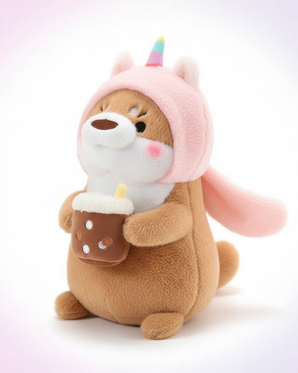 shiba unicorn plush - white-bg