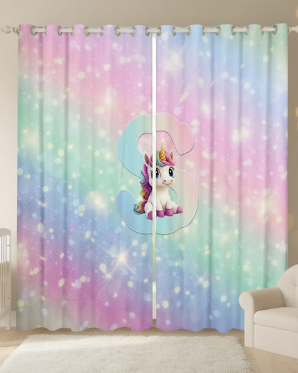 short unicorn curtains - lifestyle