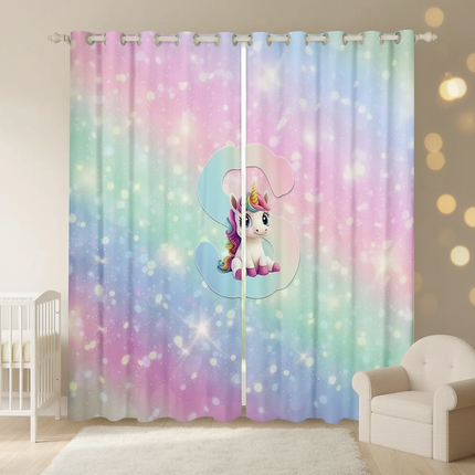 short unicorn curtains - lifestyle