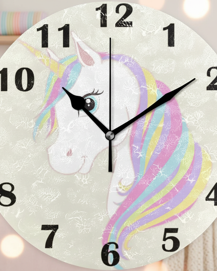 silent unicorn wall clock - lifestyle