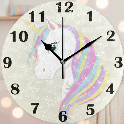silent unicorn wall clock - lifestyle