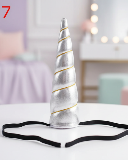 silver elastic unicorn horn - lifestyle