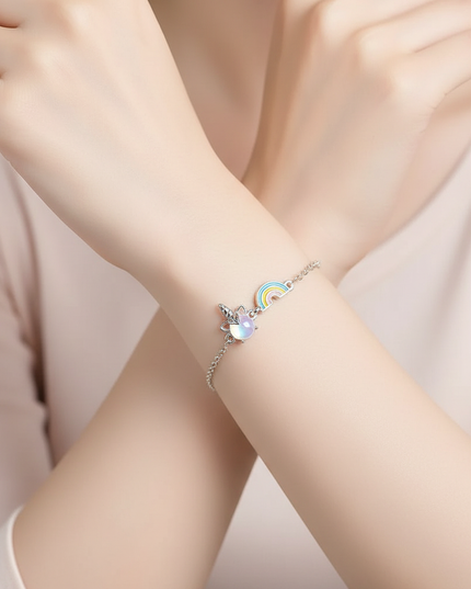 unicorn bracelet for women - in-use