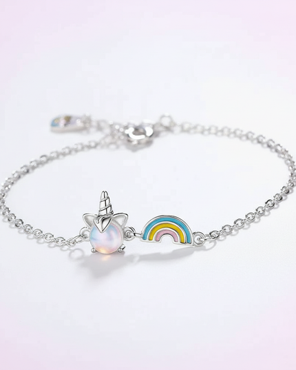unicorn bracelet for women - white-bg
