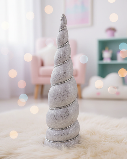silver sequin unicorn horn - lifestyle