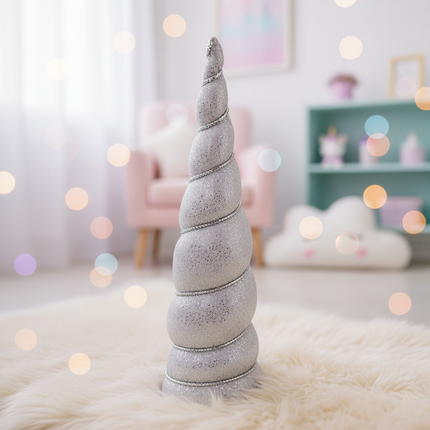 silver sequin unicorn horn - lifestyle