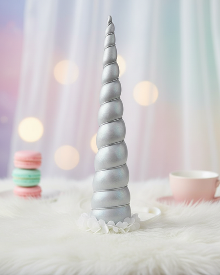 silver unicorn horn for cosplay prop - lifestyle