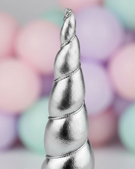 silver unicorn horn party pack - detail