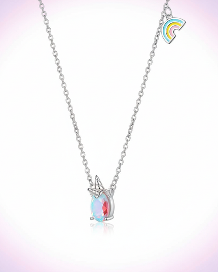 silver unicorn pendant - white-bg