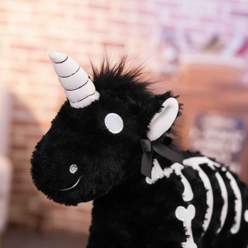 skeleton unicorn plush - detail