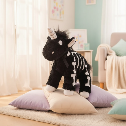 skeleton unicorn plush - lifestyle