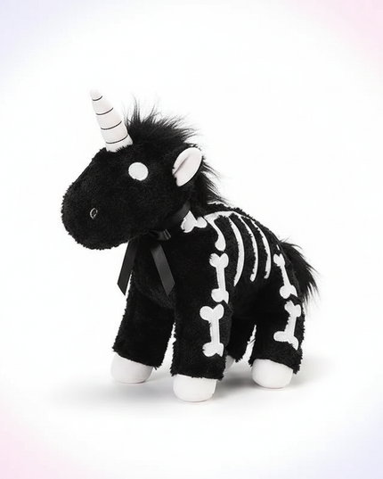 skeleton unicorn plush - white-bg