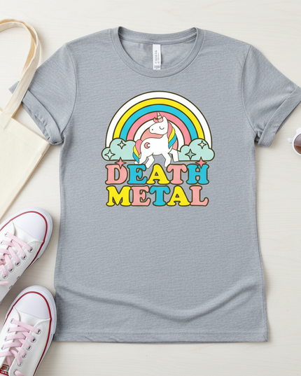 skeleton unicorn shirt - flat-lay