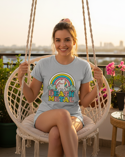 skeleton unicorn shirt - in-use