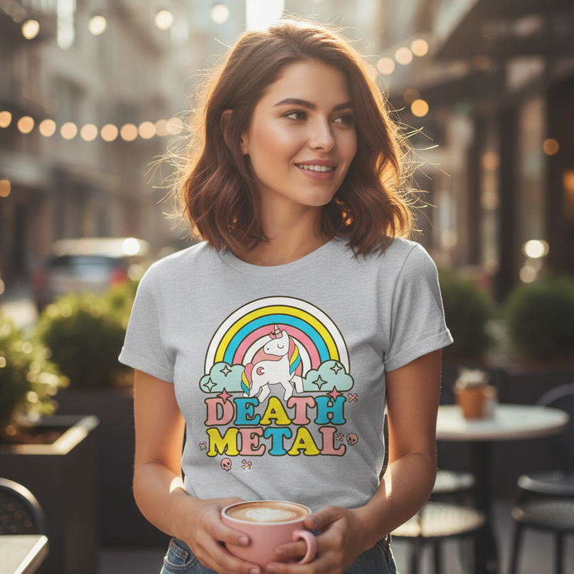 skeleton unicorn shirt - lifestyle