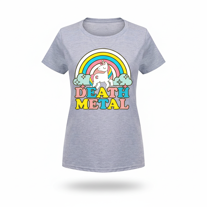 skeleton unicorn shirt - white-bg