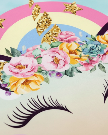 sky gradient lashes unicorn bedding - detail