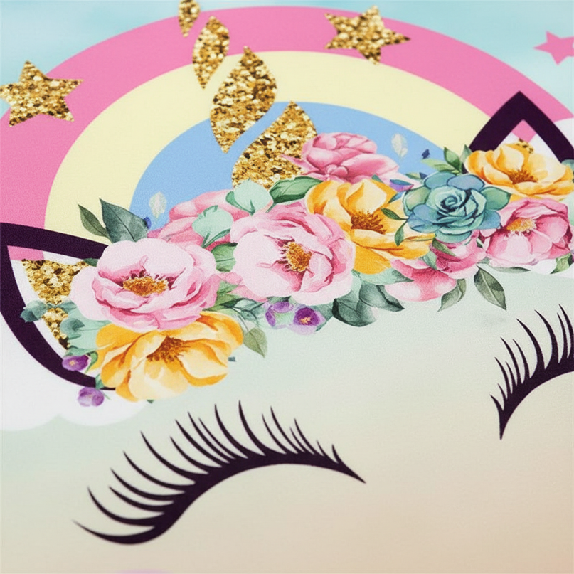 sky gradient lashes unicorn bedding - detail