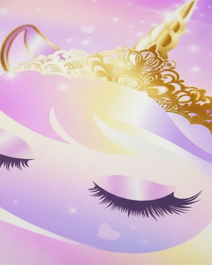sleeping unicorn bedding - detail