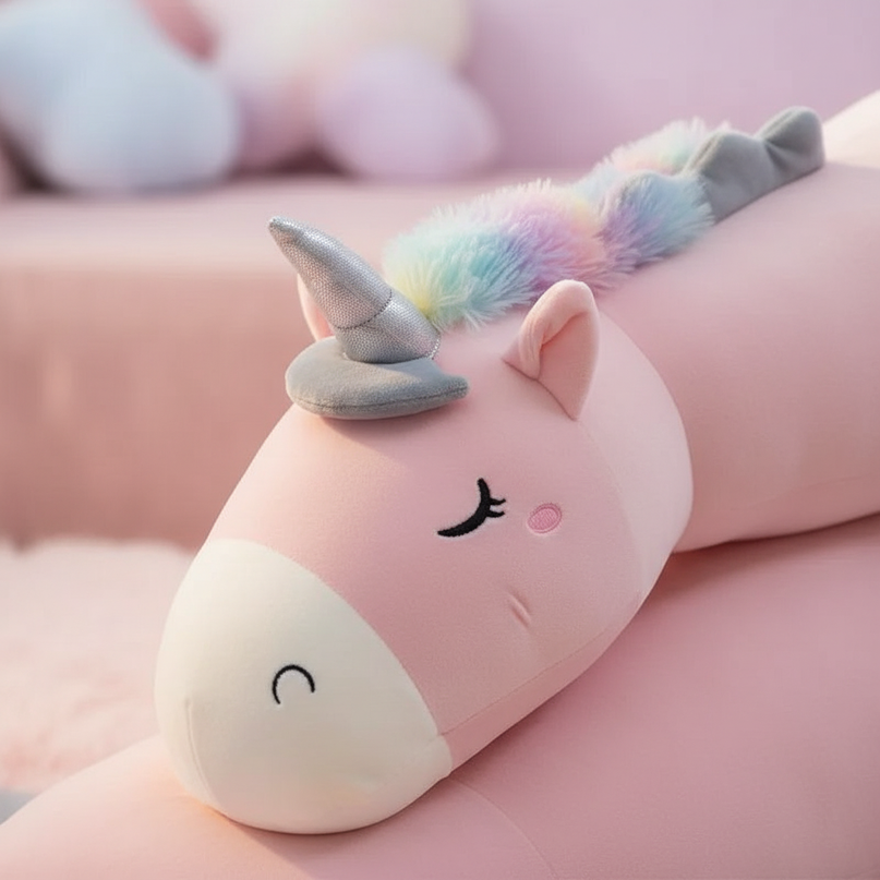 sleeping unicorn plush - detail