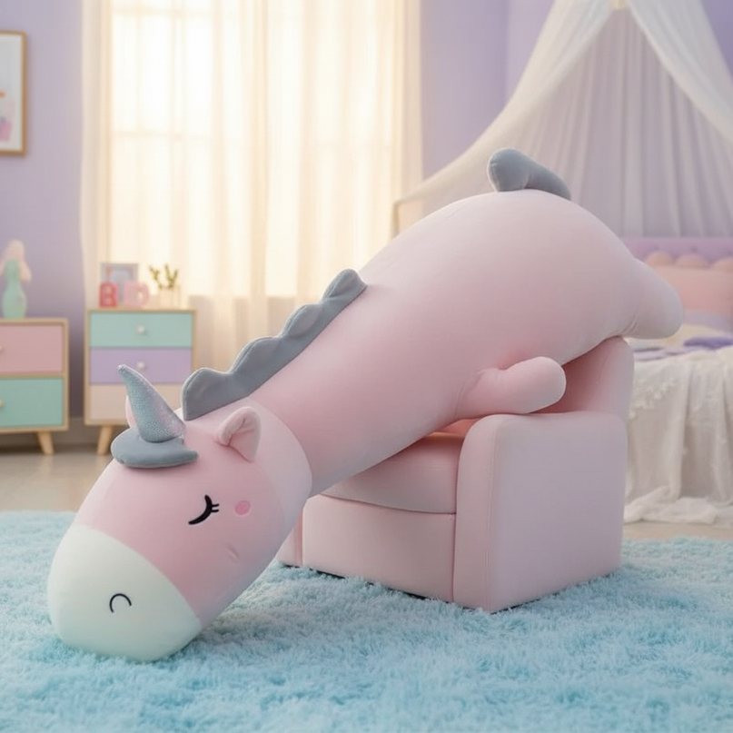 sleeping unicorn plush - lifestyle