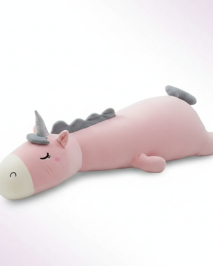 sleeping unicorn plush - white-bg
