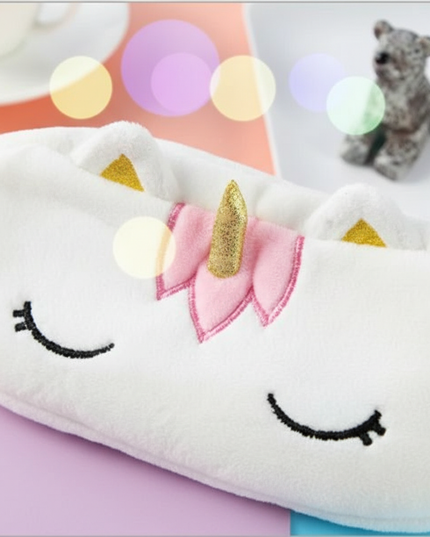 sleepy unicorn pencil case - detail