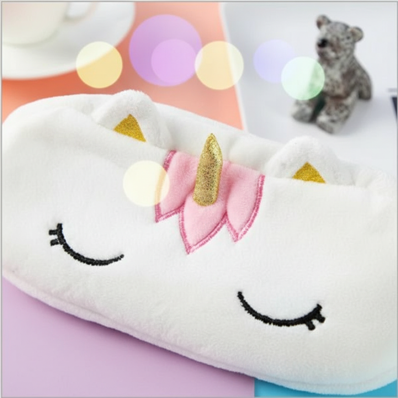 sleepy unicorn pencil case - detail