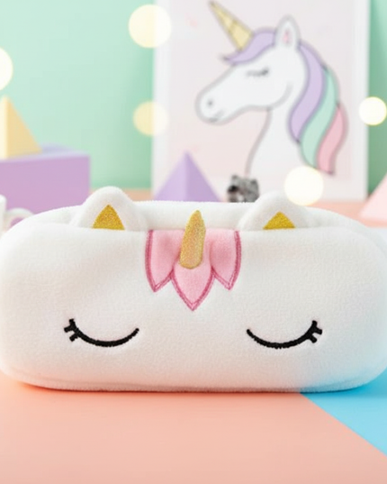 sleepy unicorn pencil case - lifestyle